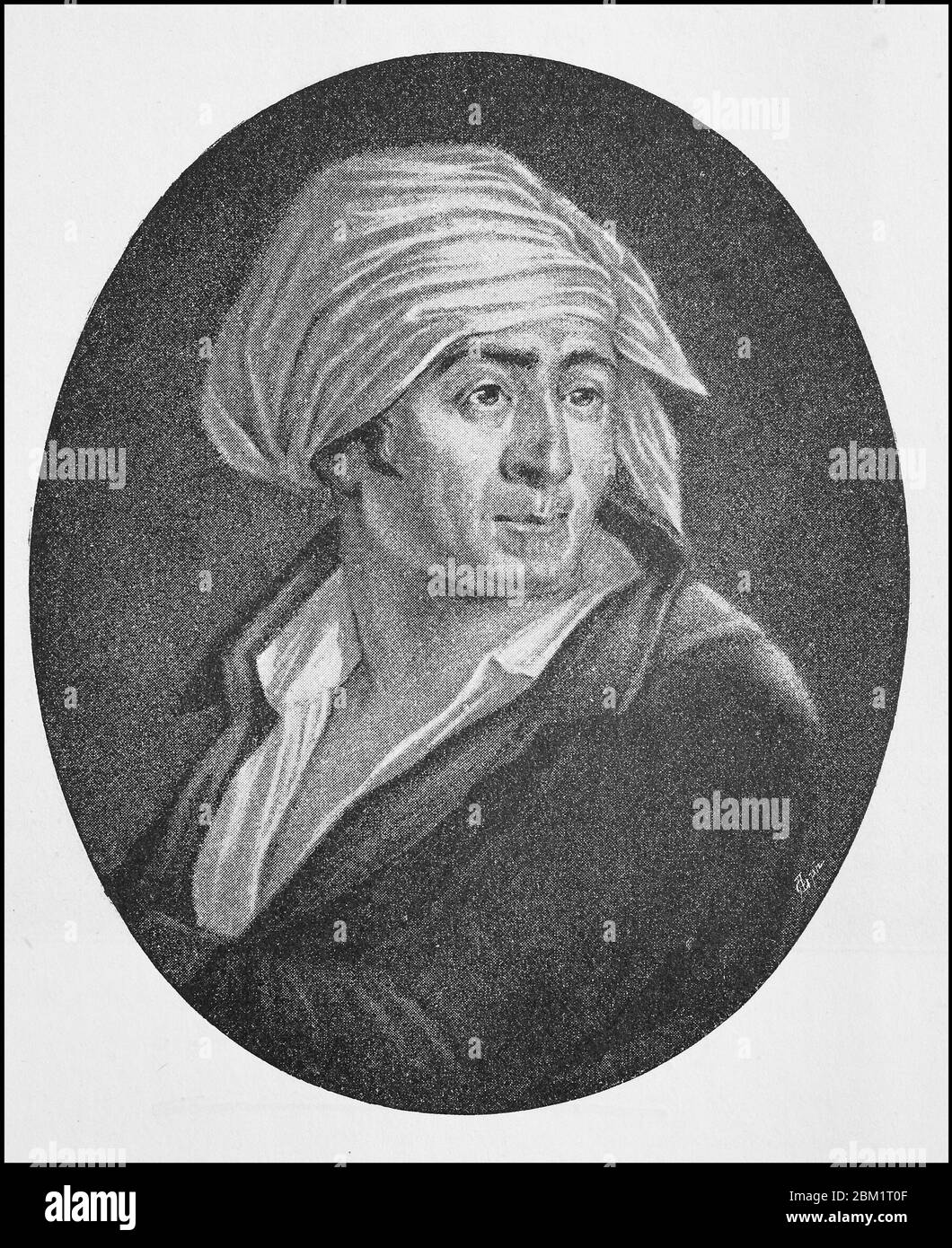 Jean-Paul Marat, 24 1743 maggio - 13 luglio 1793, è stato un medico francese, scienziato e autore di scritti scientifici e politici, durante la Rivoluzione francese spostato e scrisse il Ami du Peuple, un giornale demagogico / Jean Paul Marat, 24. Maggio 1743 - 13. Juli 1793, war ein französischer Arzt, Naturwissenschaftler und Verfasser naturwissenschaftlicher und politischer Schriften, während der Französischen Revolution verleggte und schrieb er den Ami du Peuple, eine demagogische Zeitung, Historisch, riproduzione storica e digitale migliorata di un originale del 19 ° secolo / digitale Reproduk Foto Stock