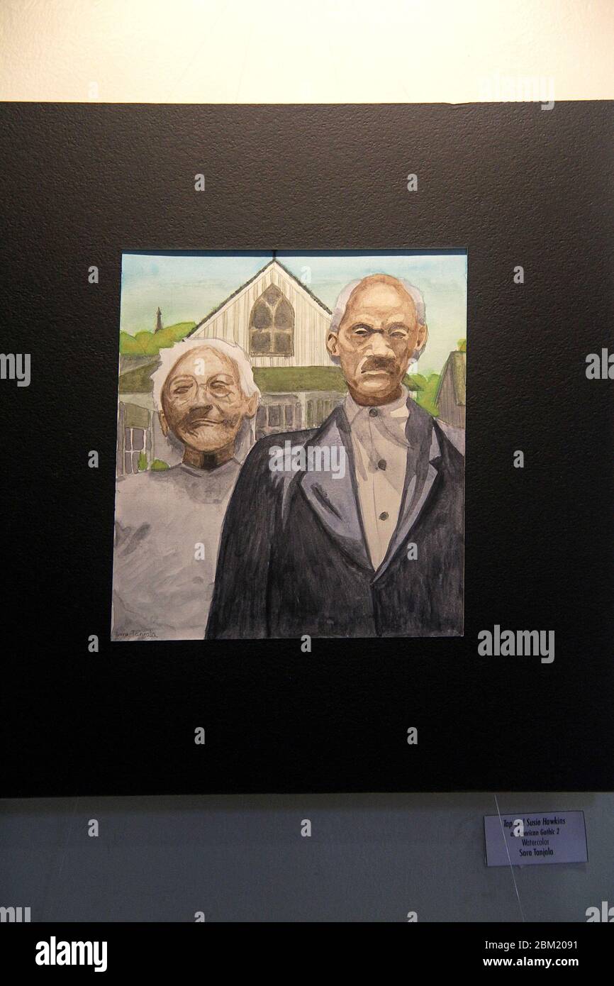 Ritratto di una coppia afroamericana di Lynchburg, VA, della studentessa di scuola superiore Sara Tanjala Foto Stock