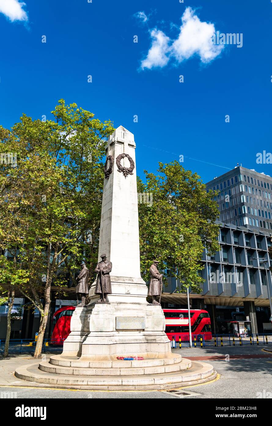 Il London and North Western Railway War Memorial alla stazione ferroviaria di Euston a Londra Foto Stock