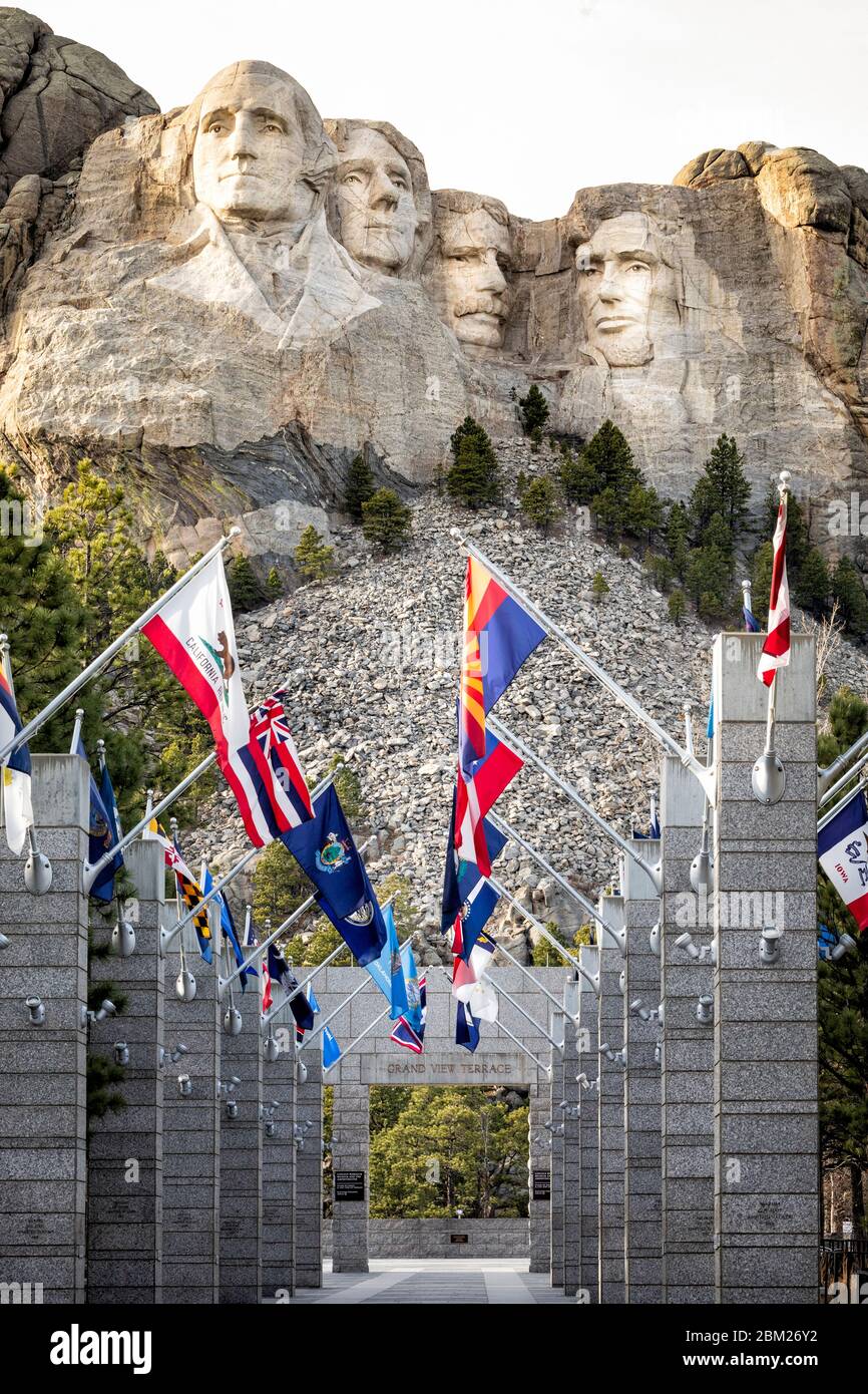 Grand View Terrace al Mt Rushmore, South Dakota, USA. Foto Stock