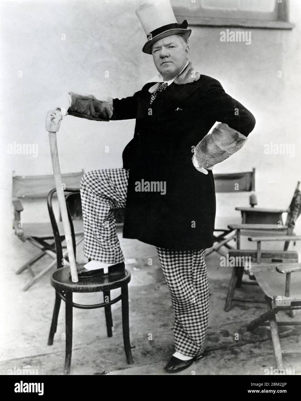 Attore comico W.C. Campi in costume per il film David Copperfield. Foto Stock