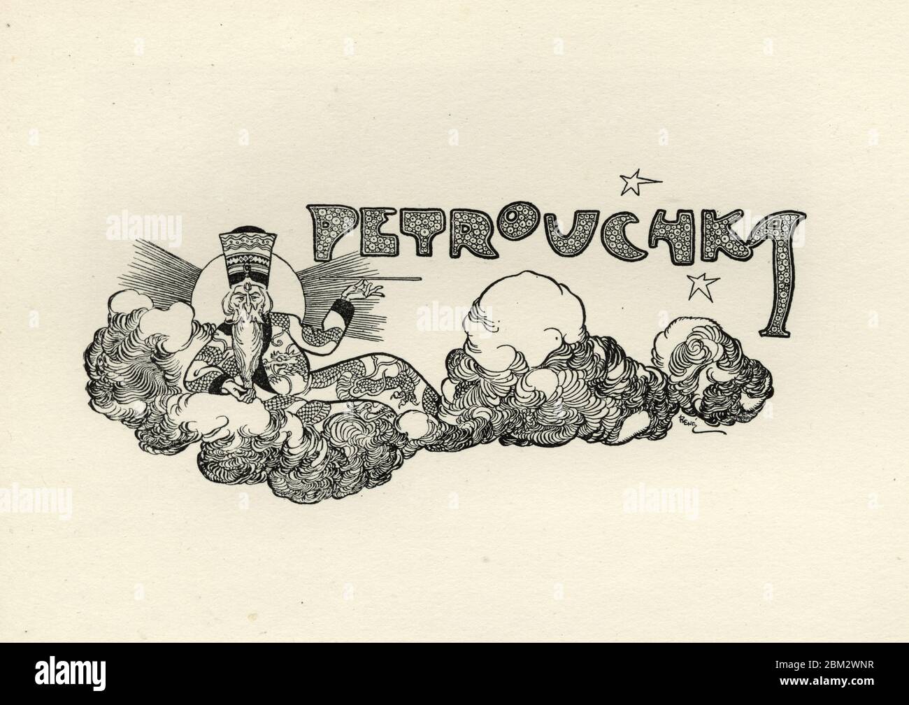 Petrushka, un balletto e un concerto orchestrale del compositore russo Igor Stravinsky Foto Stock