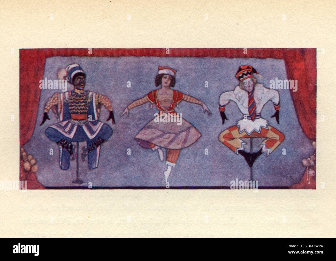 Personaggi di Petrushka, un balletto e un concerto orchestrale del compositore russo Igor Stravinsky Foto Stock