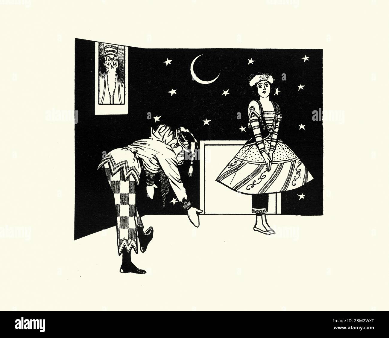 Petrushka e la Ballerina, opera di balletto e concerto orchestrale del compositore russo Igor Stravinsky Foto Stock