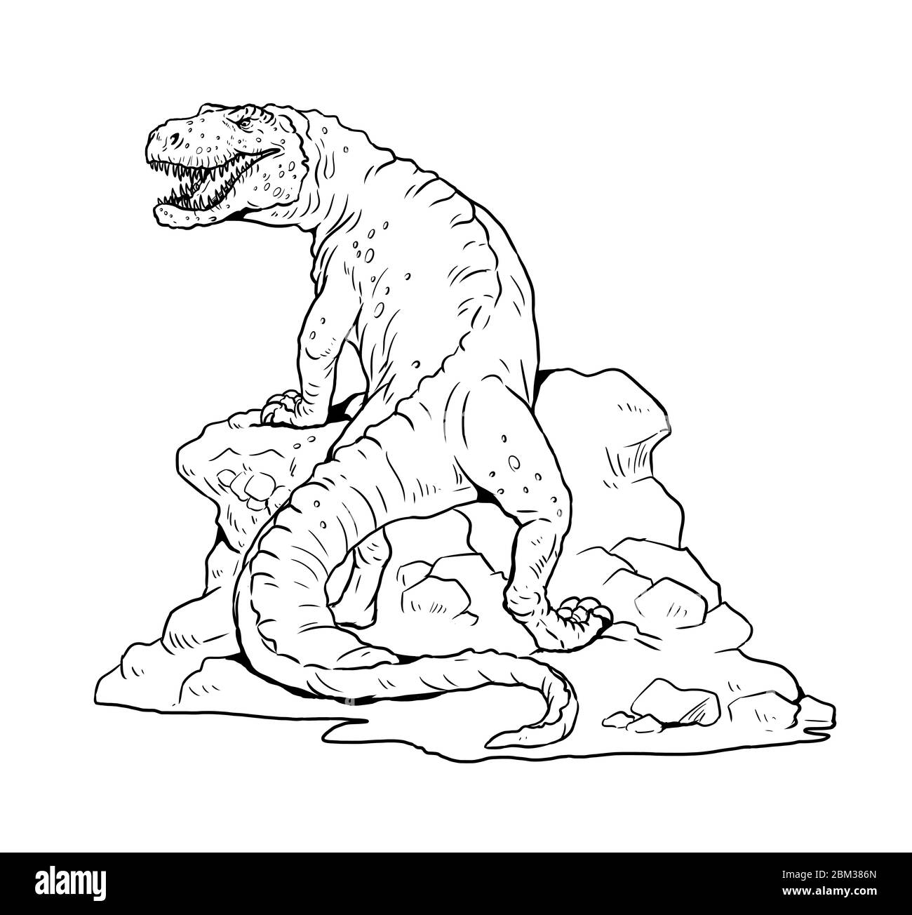 Dinosauro carnivoro - Postosuchus. Disegno isolato Dino. Lucertola preistorica. Foto Stock