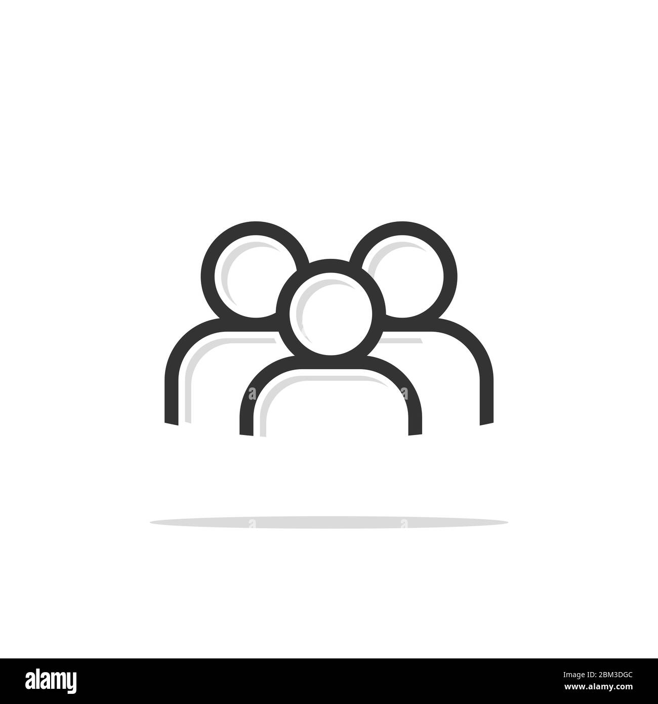 Disegno dell'illustrazione del modello del logo dell'icona dei dipendenti. Vettore EPS 10. Foto Stock