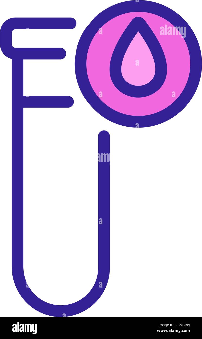 prelievo di sangue nella provetta, icona, illustrazione vettoriale Illustrazione Vettoriale