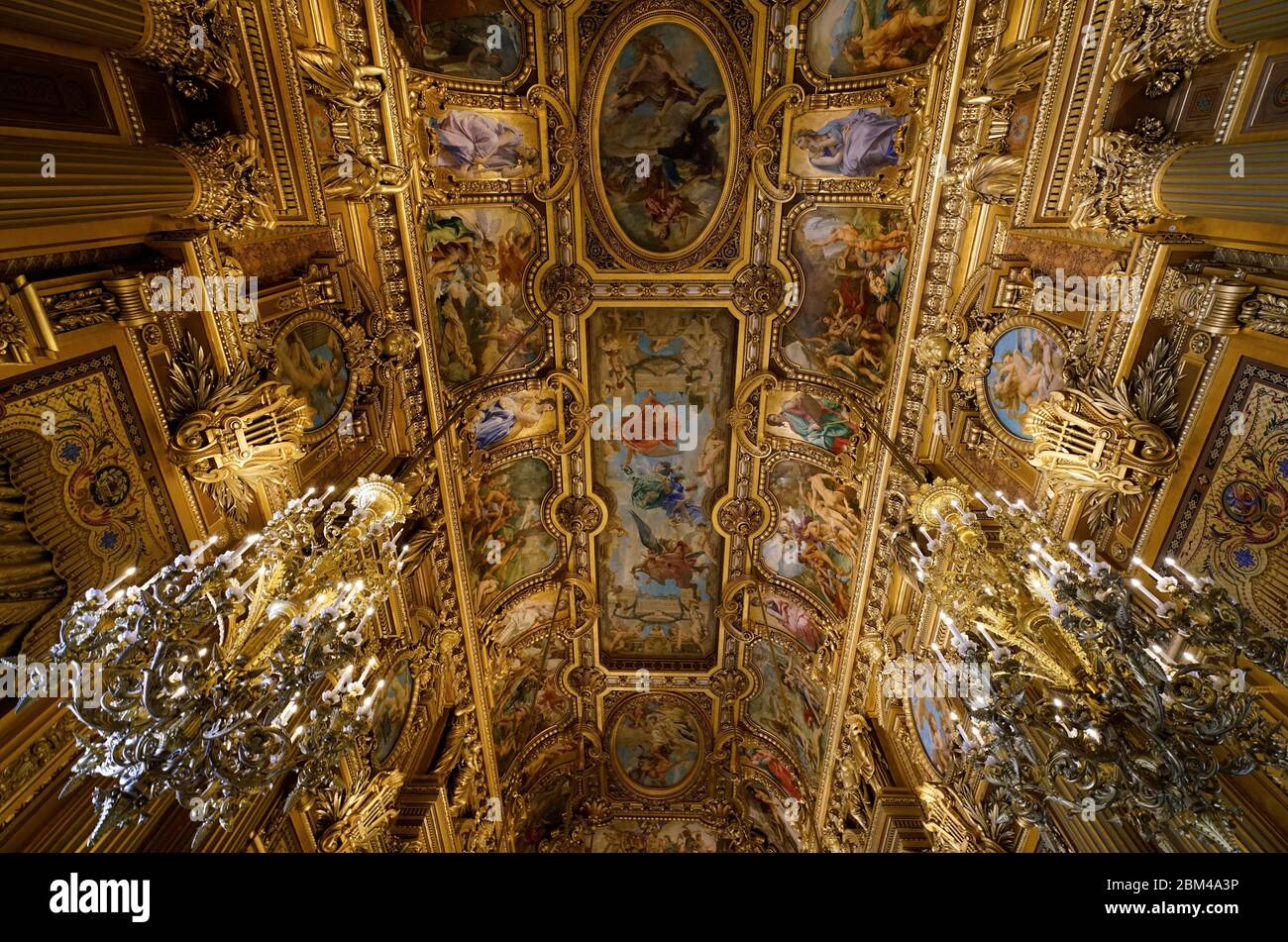 Il Grand Foyer nel Palais Garnier-Opera National de Paris.Paris.France Foto Stock
