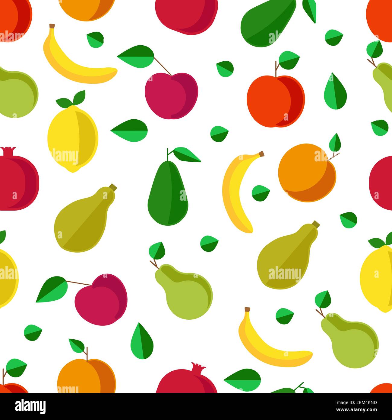 Frutta e verdura, banana e pera senza cuciture Illustrazione Vettoriale