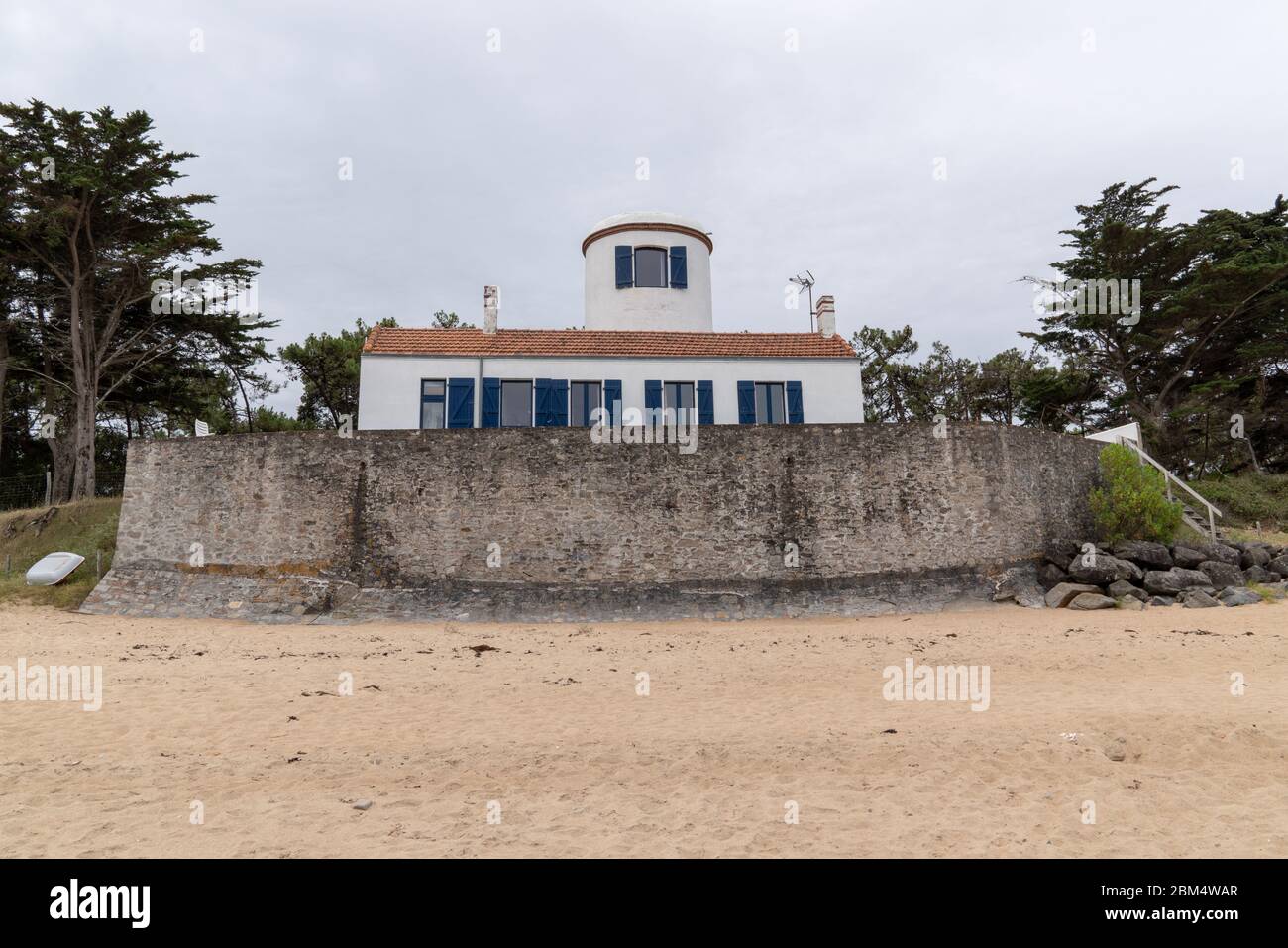 Beach house sull'isola di sabbia di Noirmoutier Vandea Francia Foto Stock