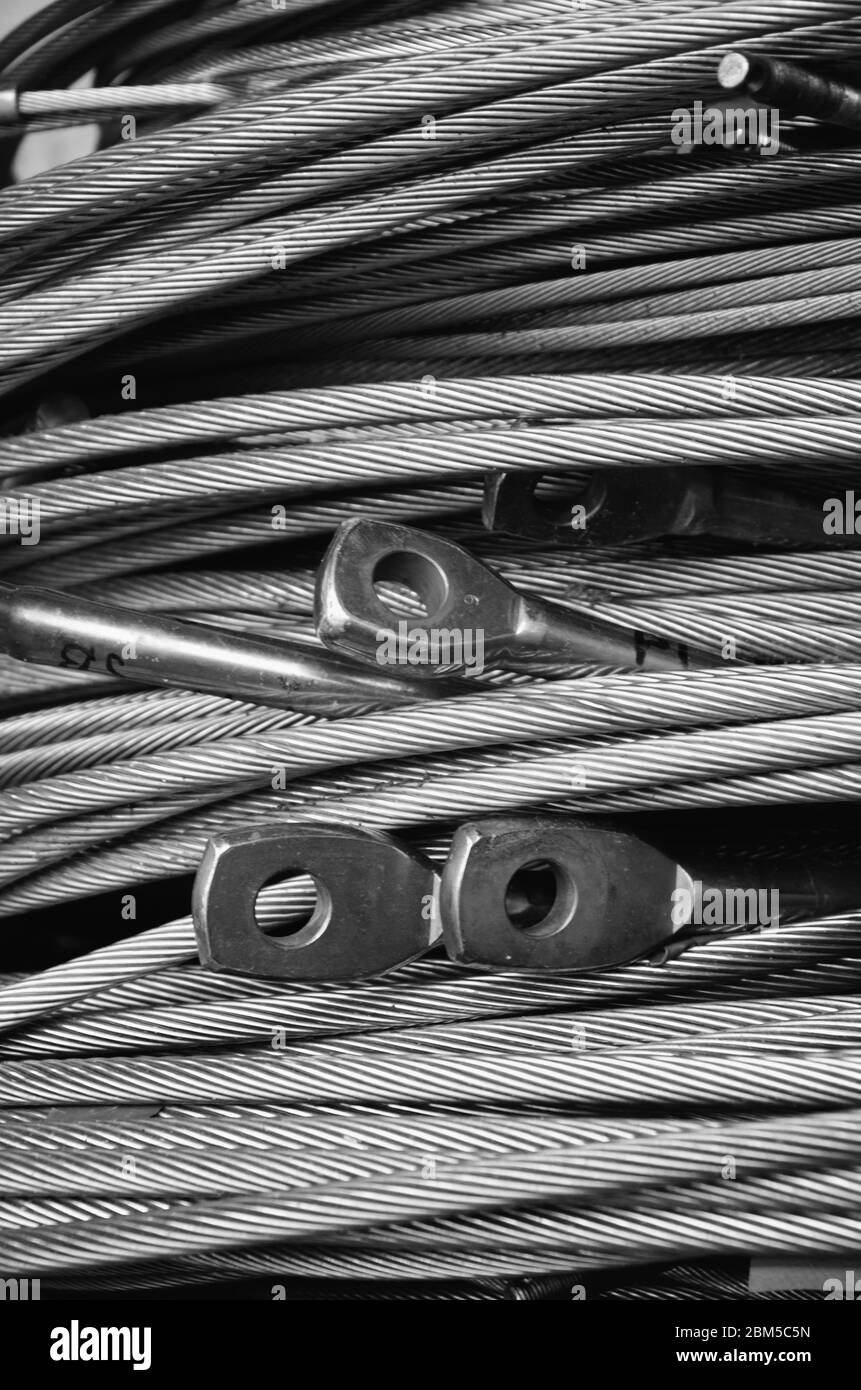 Cavo d'acciaio Foto Stock