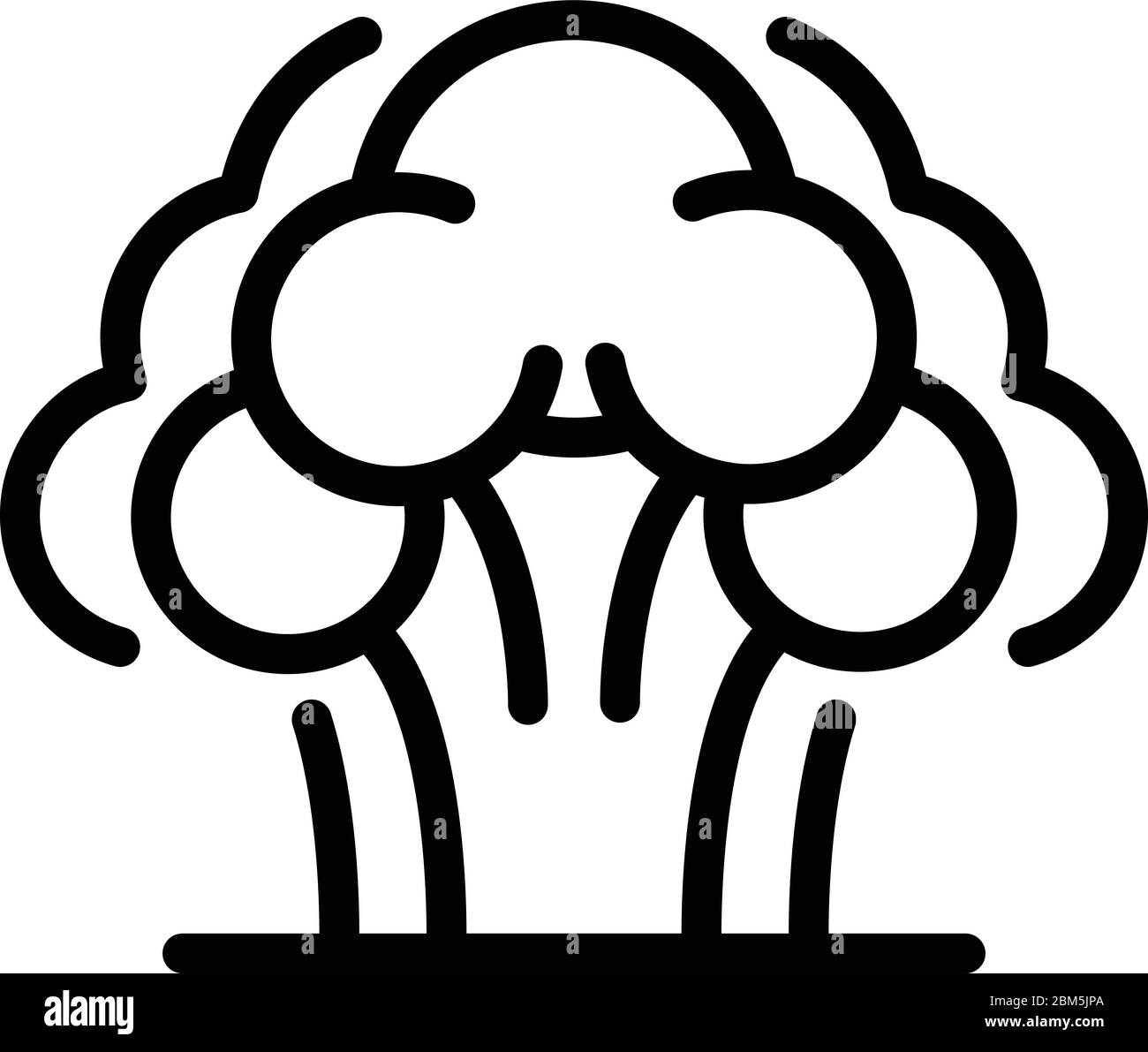 Icona di broccoli, stile contorno Illustrazione Vettoriale