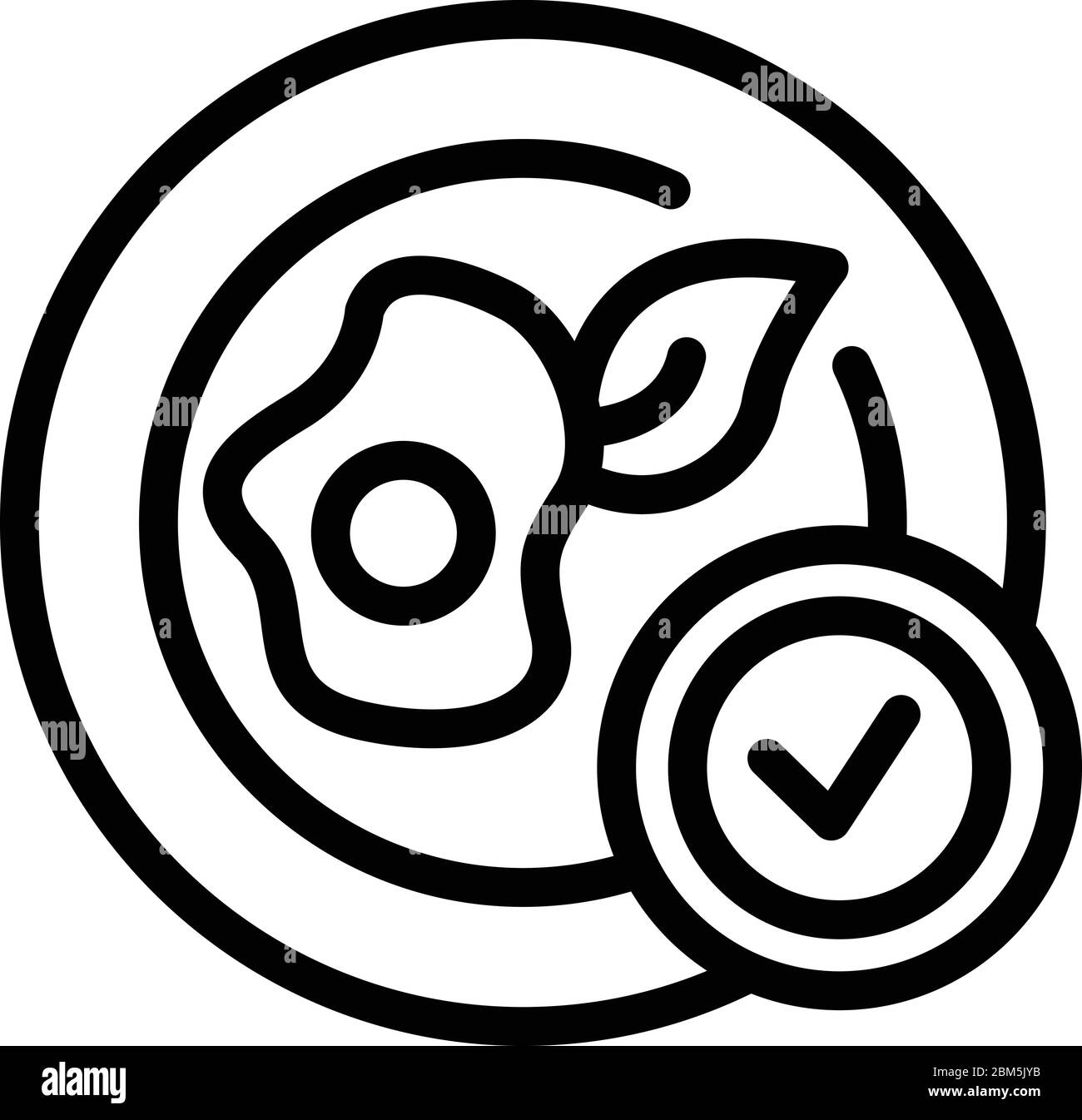 Icona pasto dieta, stile contorno Illustrazione Vettoriale