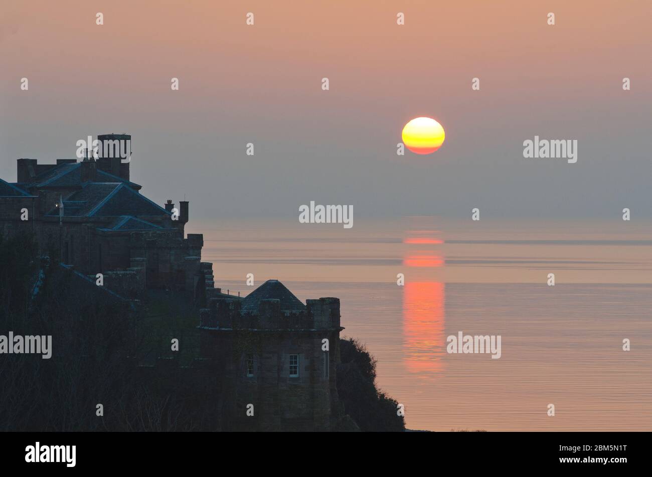 Culzean Castello tramonto, Ayrshire, NTS Foto Stock