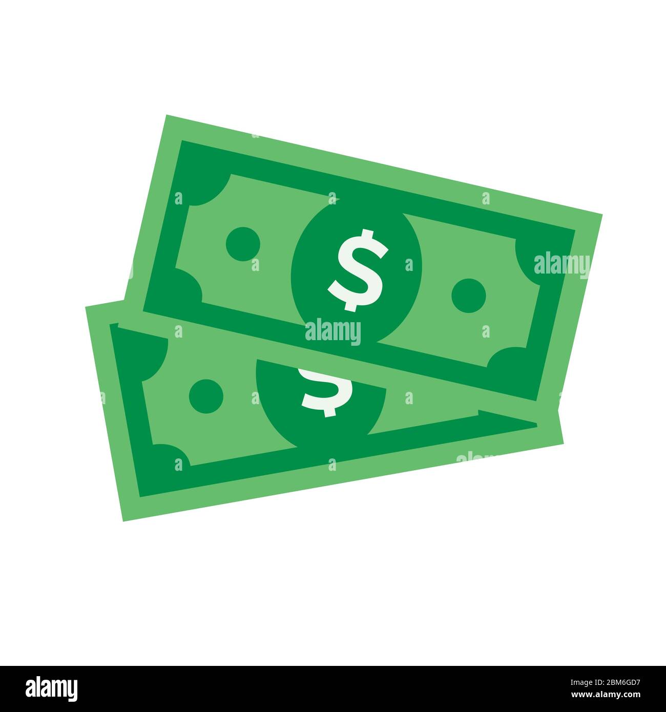 Segno vettoriale del dollaro, icona del dollaro di denaro - simbolo della fattura del dollaro di valuta. Illustrazione Vettoriale