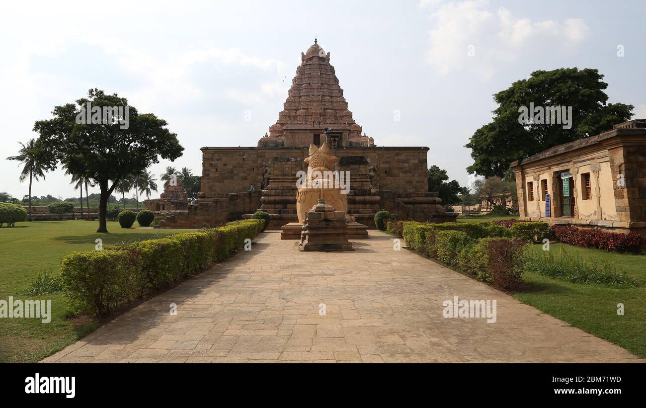 Brihadesvara o Periya Kovil, Grande Tempio di Gangaikonda Cholapuram, India. Foto Stock