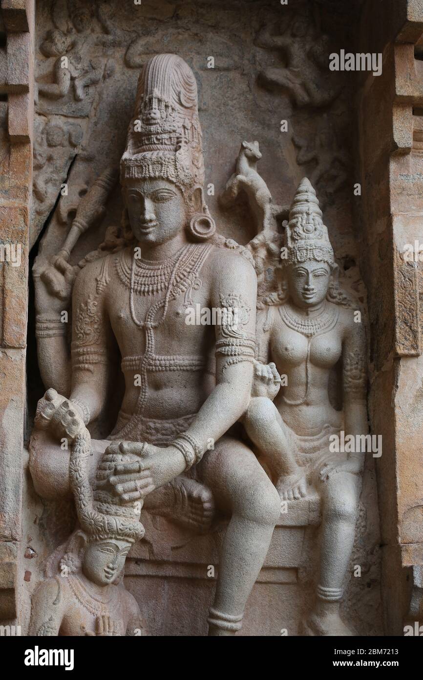 Brihadesvara o Periya Kovil, Grande Tempio di Gangaikonda Cholapuram, India. Foto Stock