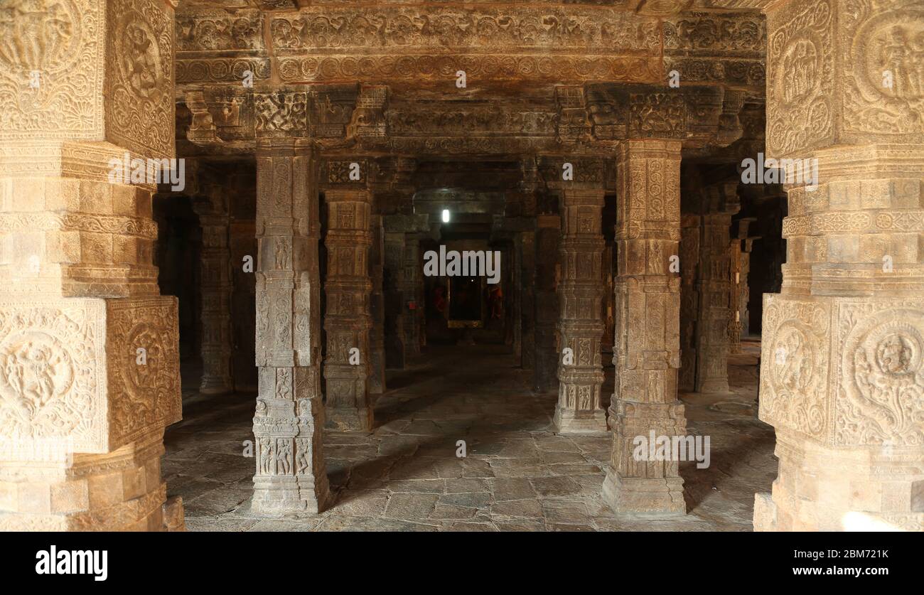Tempio di Airavatesvara a Darasuram. India Foto Stock