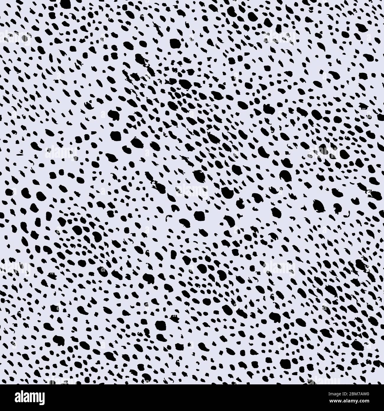 Motivo di stampa animale senza cuciture con piccole macchie nere su sfondo grigio. Disegno vettoriale con motivo senza giunture leopardato. Pelle di cavallo di Appaloosa. Illustrazione Vettoriale