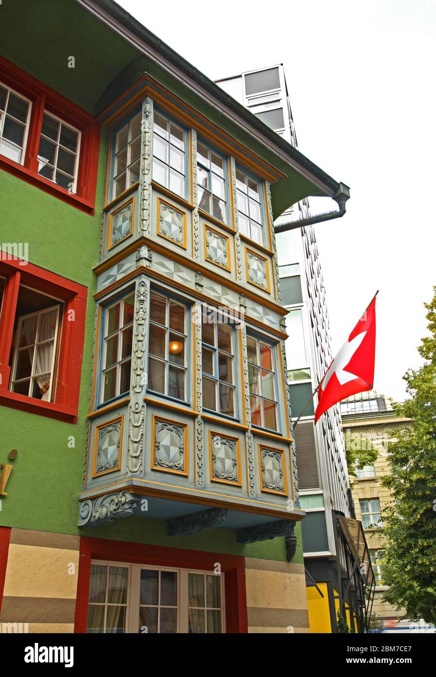 Augustinergasse Street nel quartiere Lindenhof. Zurigo. Svizzera Foto Stock