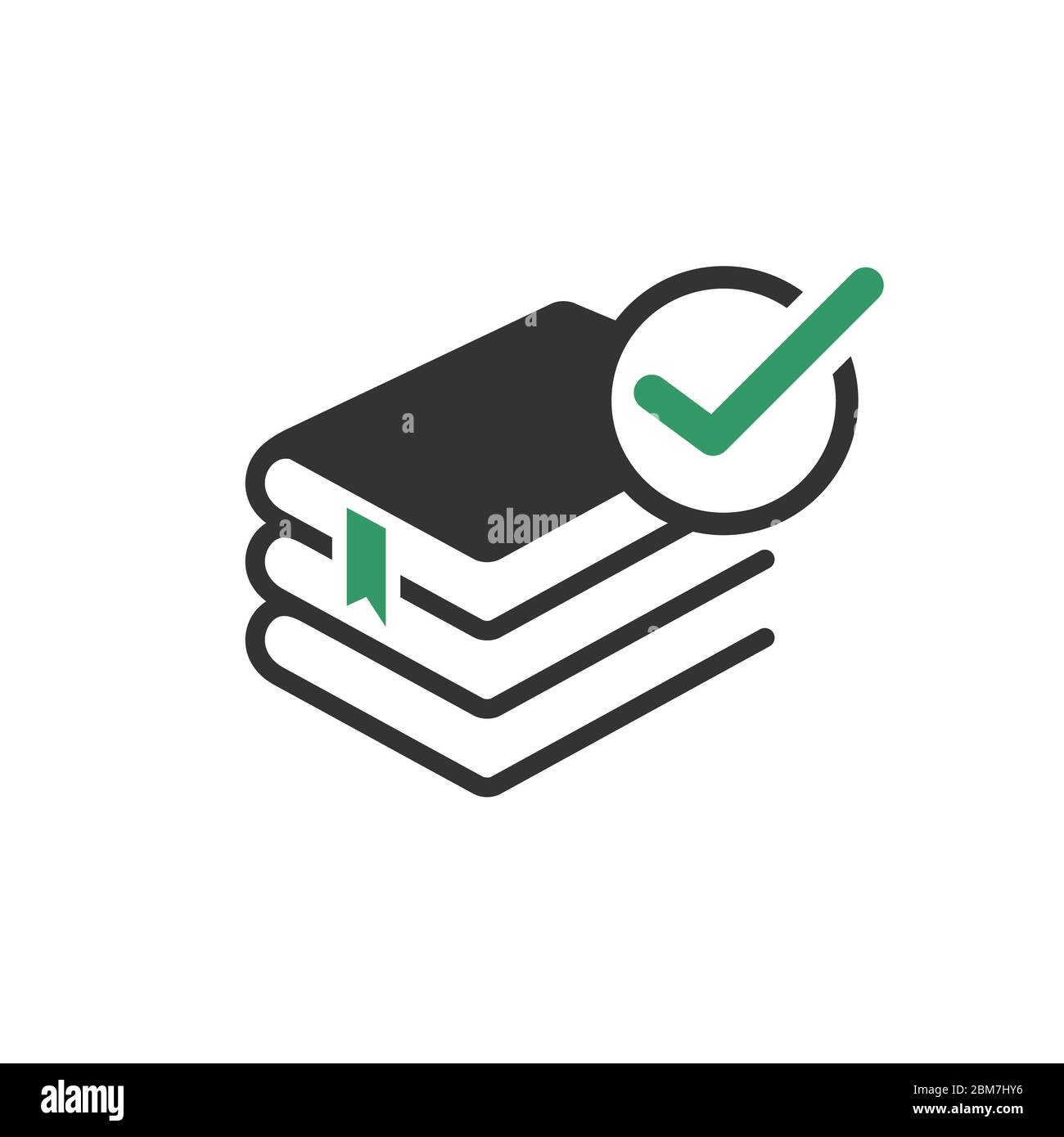 Selezionare Mark Book Education icona Logo modello illustrazione disegno. EPS vettoriale 10. Foto Stock