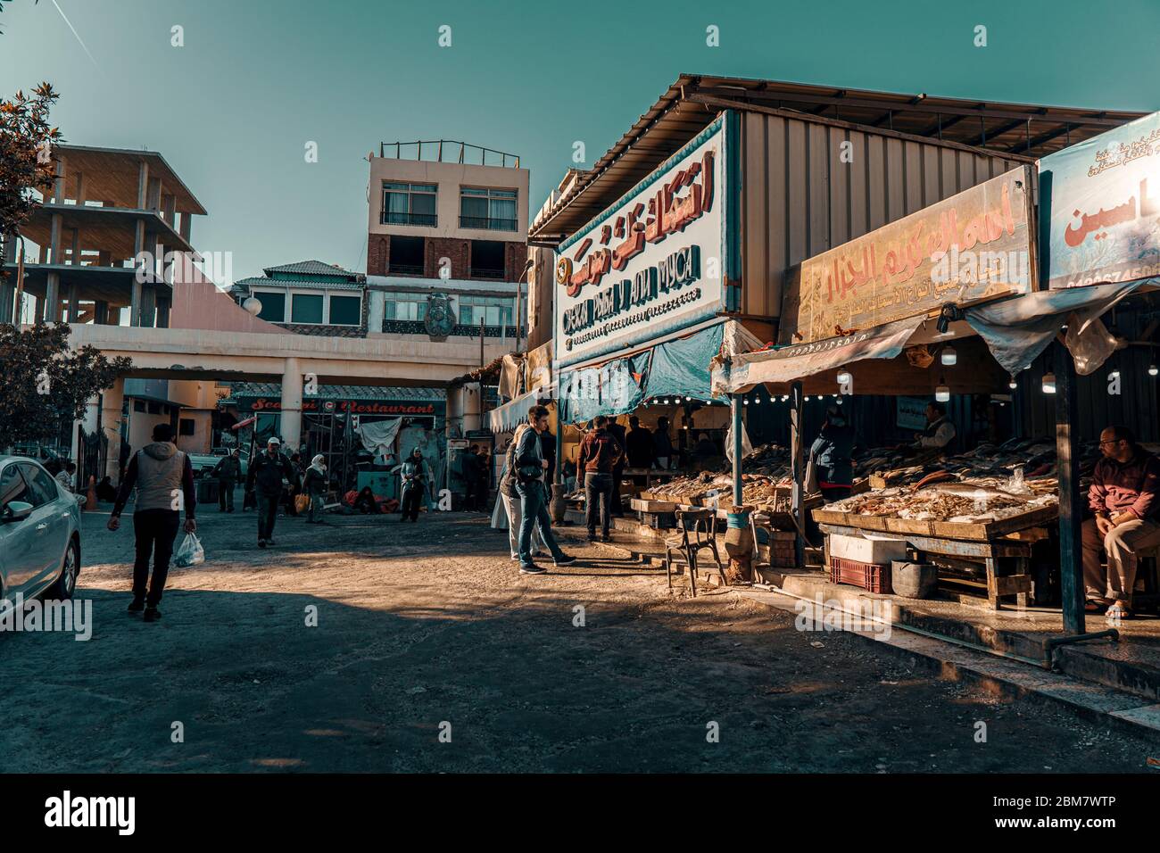 mercato di strada in Hurghada Egitto Foto Stock
