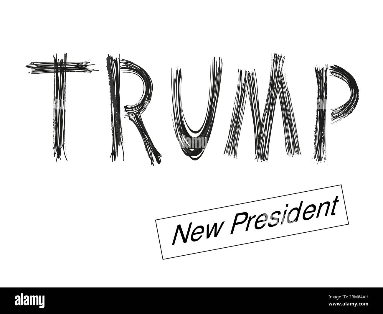 Donald Trump è il nuovo presidente degli Stati Uniti d’America vettore illustrazione Illustrazione Vettoriale