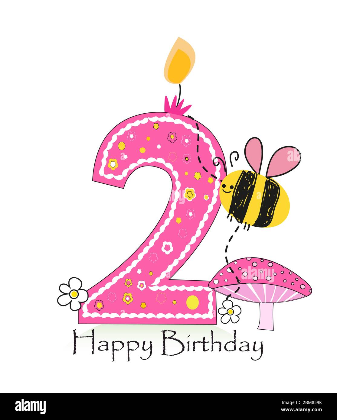 Old English Co. - Biglietto di auguri per 2° compleanno per ragazzo o ragazza, con scavatore trattore, biglietto di compleanno per bambini, biglietto di auguri per il secondo compleanno per lui o