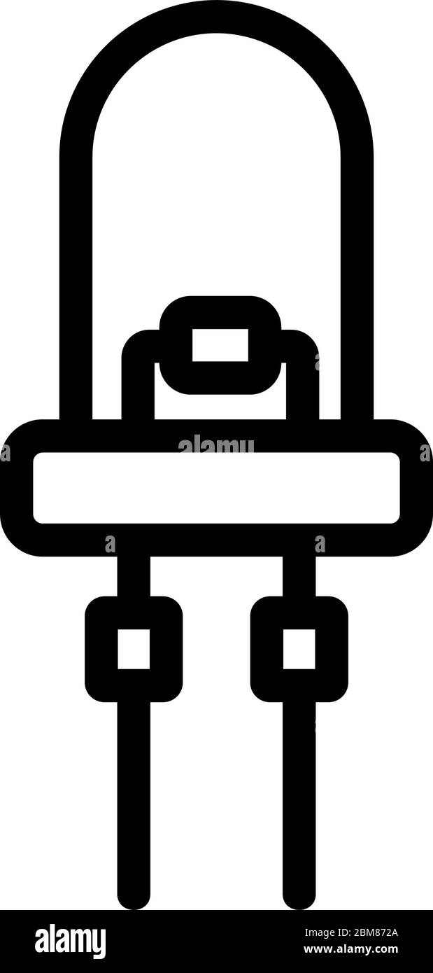 organizzazione degli interni luce led icona vettore contorno illustrazione Illustrazione Vettoriale