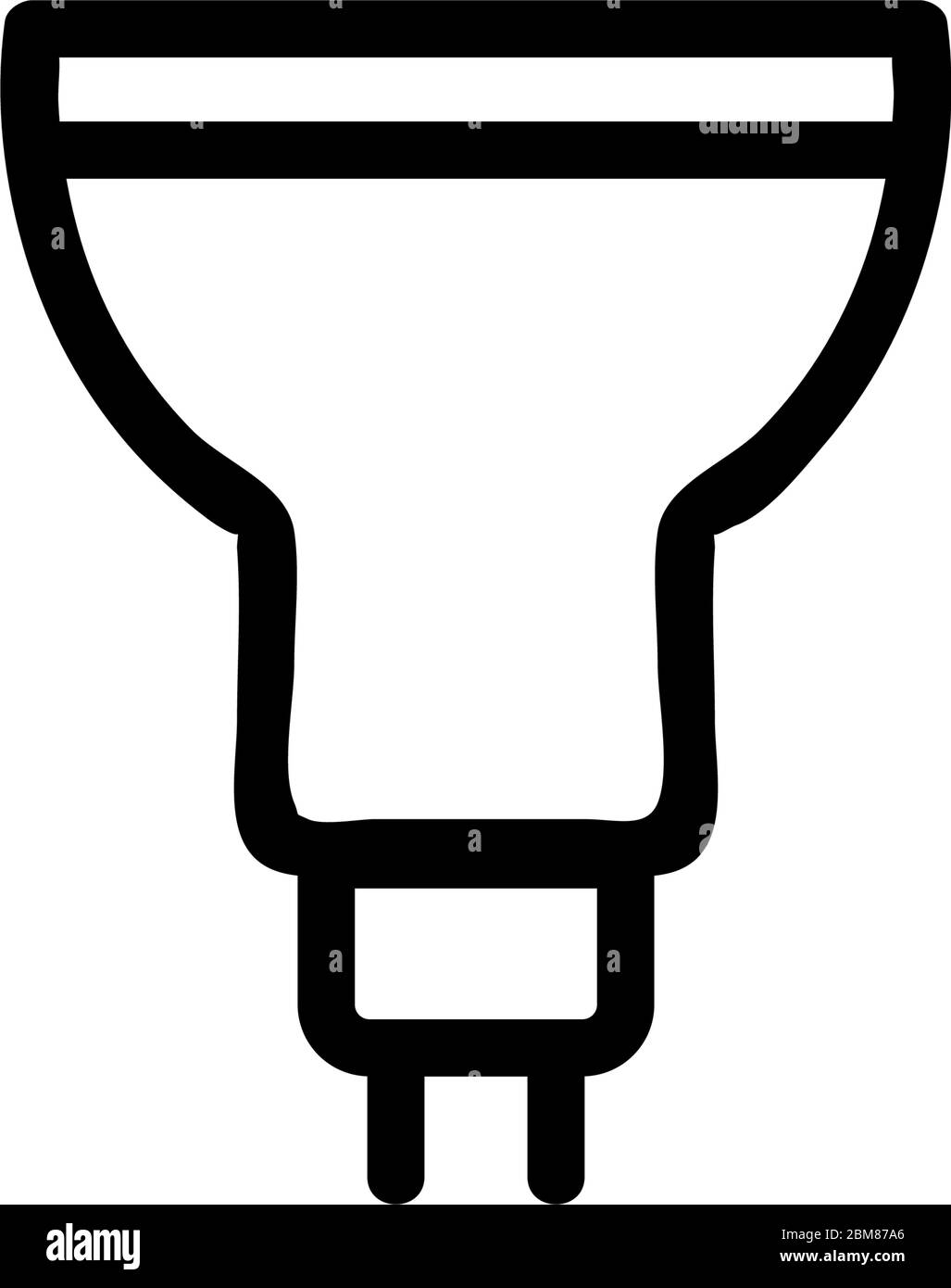 illustrazione del profilo vettoriale dell'icona della luce diurna a led Illustrazione Vettoriale