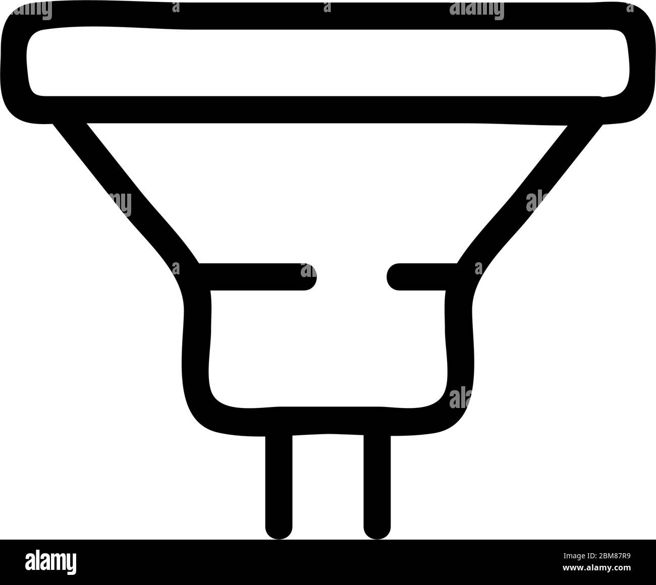 illustrazione del profilo vettoriale dell'icona della base led Illustrazione Vettoriale