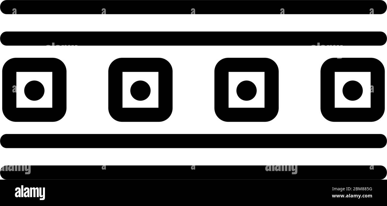 illustrazione del profilo vettoriale delle icone elettriche a diodi luminosi Illustrazione Vettoriale