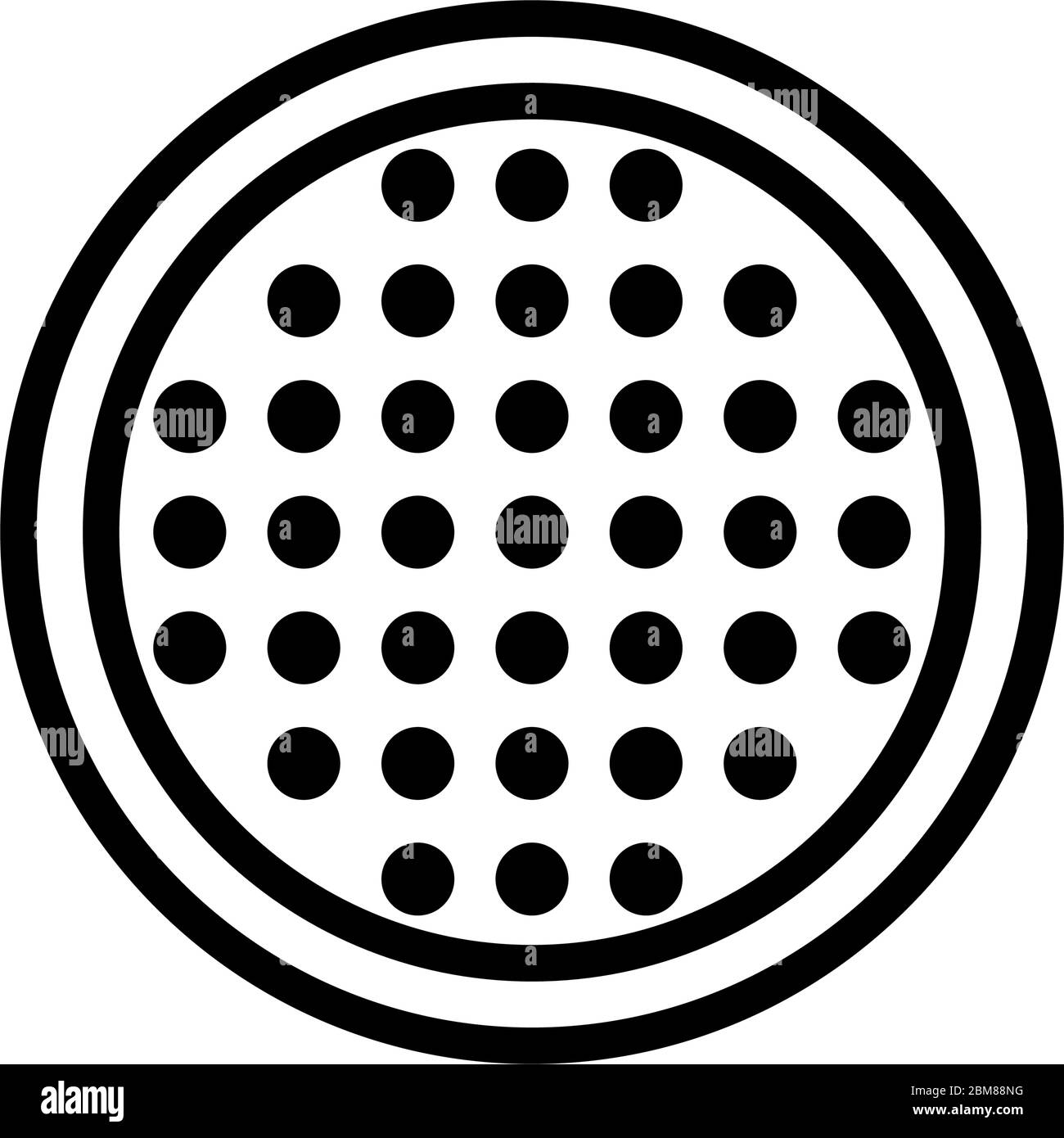 led pixel icona vettore contorno illustrazione Illustrazione Vettoriale