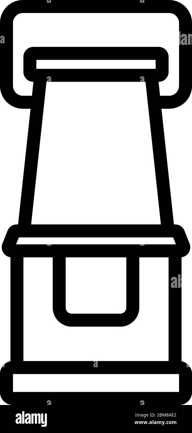 lampada kerosene con icona maniglia illustrazione del profilo vettoriale Illustrazione Vettoriale