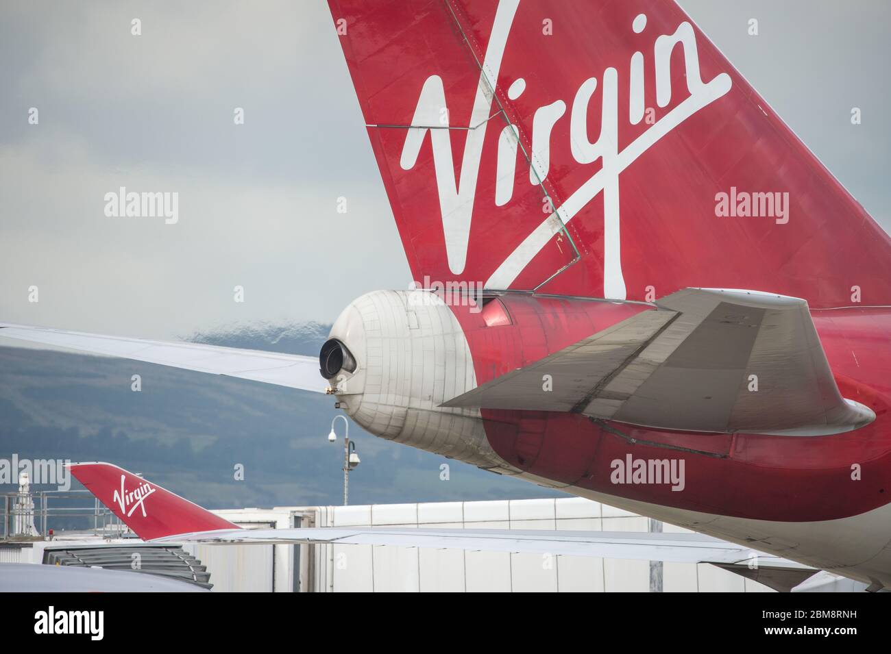 Glasgow, Regno Unito. 25 agosto 2019. Nella foto: Virgin Atlantic Boeing 747-400 reg G-VROM soprannominato Barbarella è uno dei velivoli a lunga percorrenza a grande die body della flotta di svago di Virgin. Normalmente, questo aereo copre Londra Gatwick e serve Glasgow 3 volte alla settimana. Foto Stock