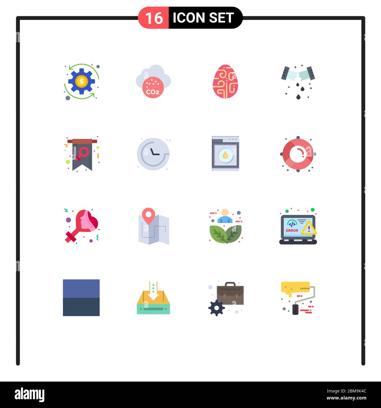 16 icone creative segni moderni e simboli del giorno, idraulico, decorazione, idraulico, perdita pacchetto editabile di elementi creativi di disegno vettoriale Illustrazione Vettoriale