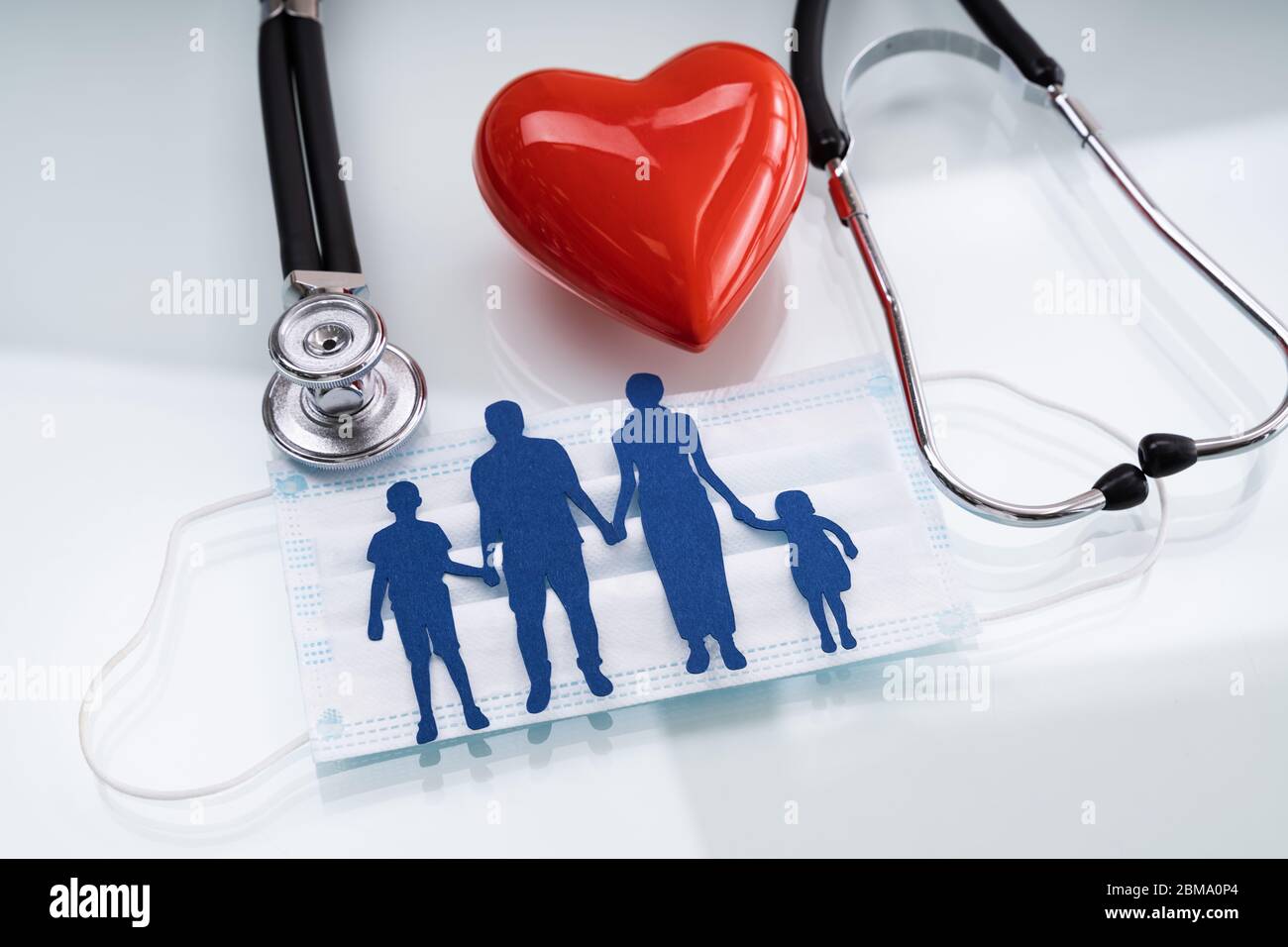 Assicurazione e protezione della famiglia sulla salute e la vita Foto Stock