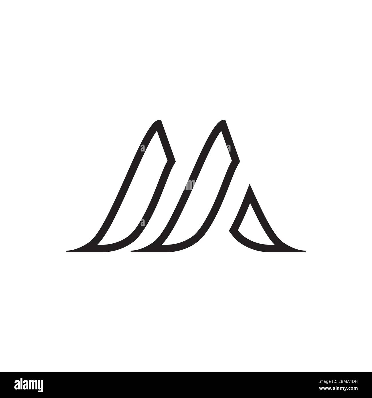 M concetto di design del logo della lettera di lusso Illustrazione Vettoriale