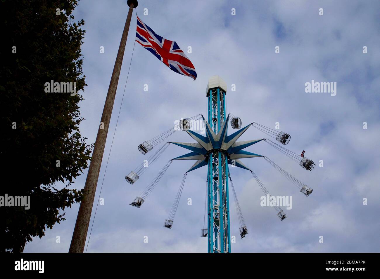 Giro in fiera Starflyer, South Bank, Lambeth, Londra. Foto Stock