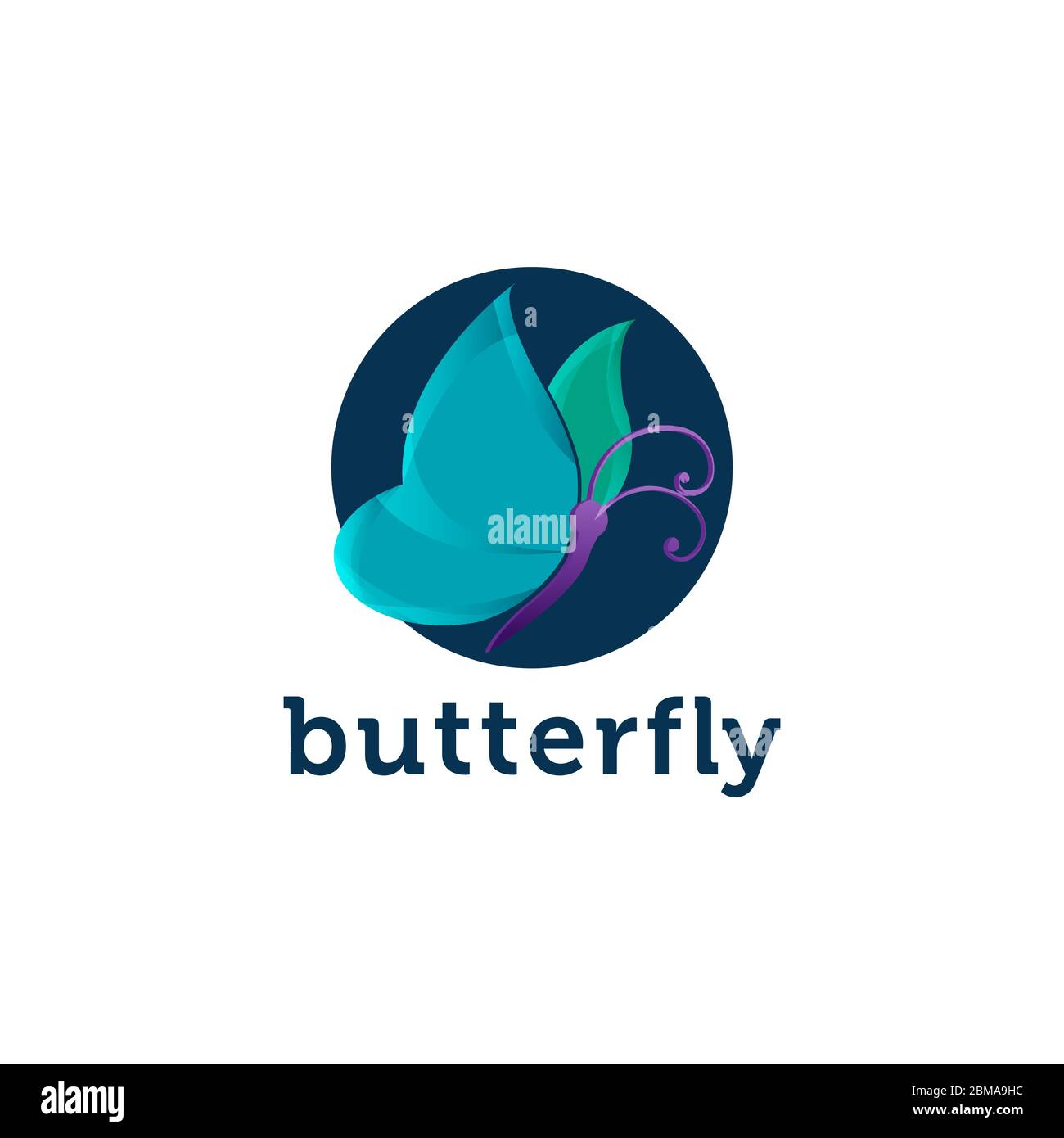 Logo Butterfly. Questo logo è adatto per il logo estetico.eps 10 Illustrazione Vettoriale