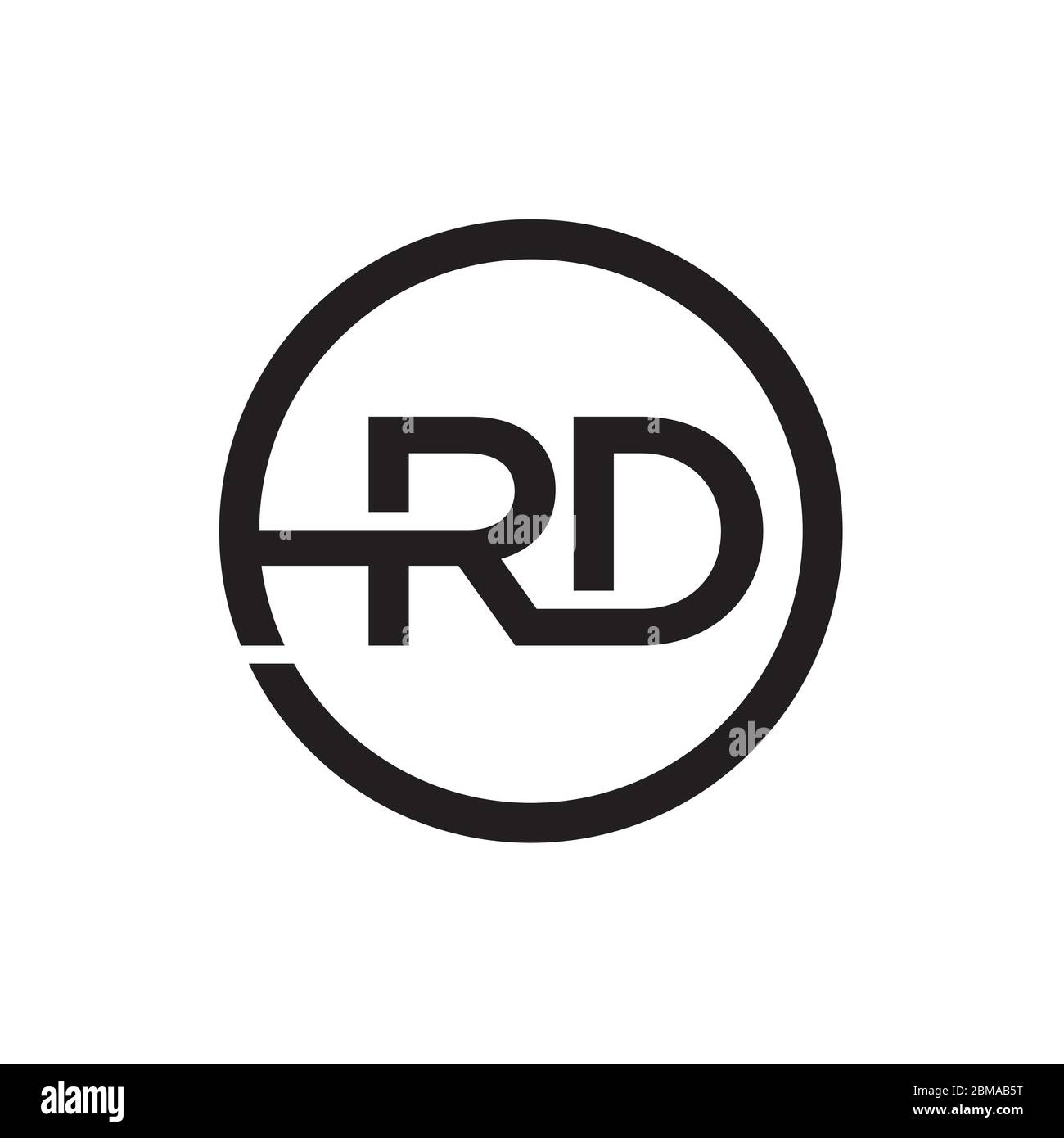 Vettore di progetto linee di cerchio H R D. Illustrazione Vettoriale