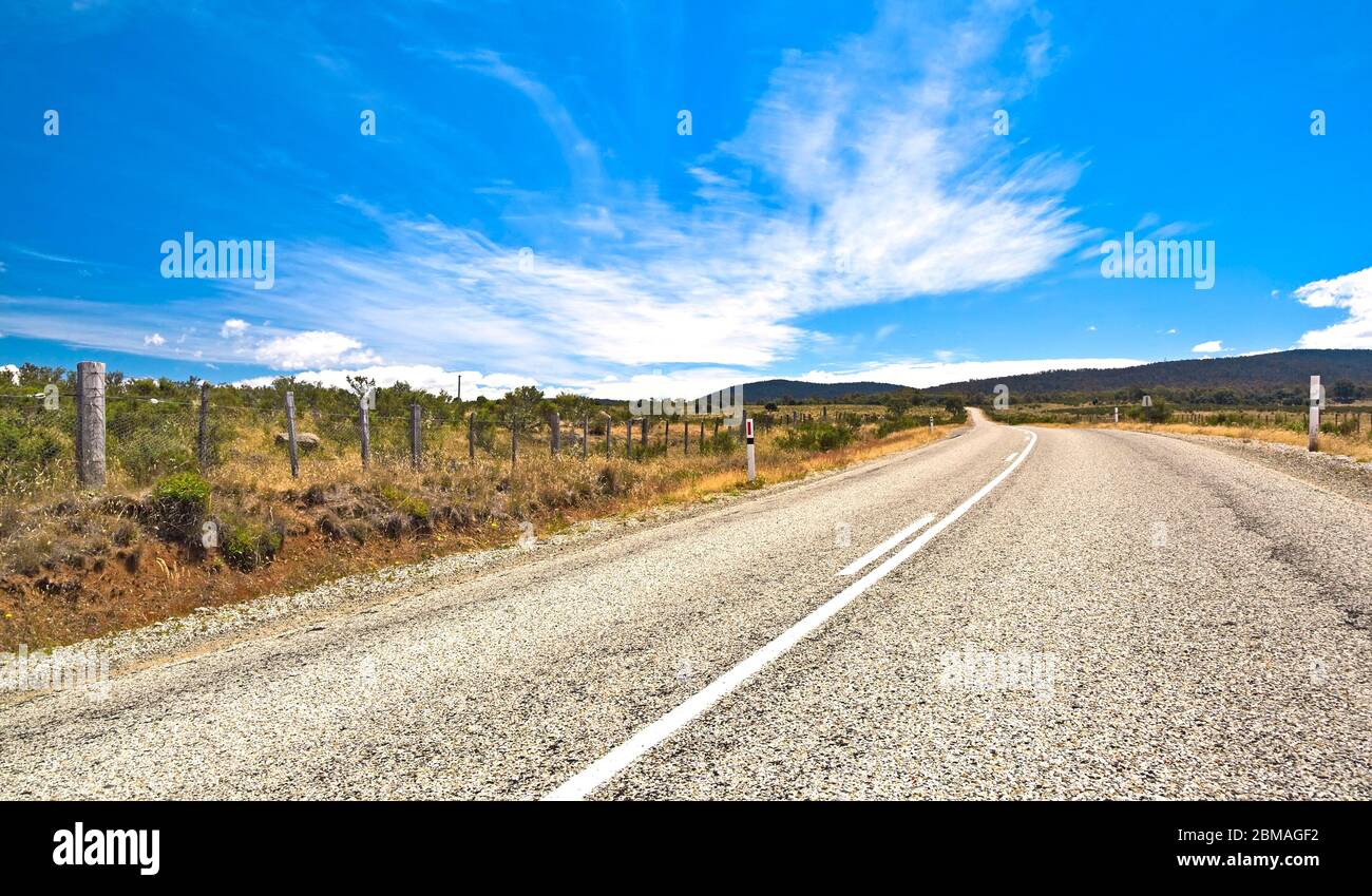 Strada di campagna in Outback, Australia Foto Stock