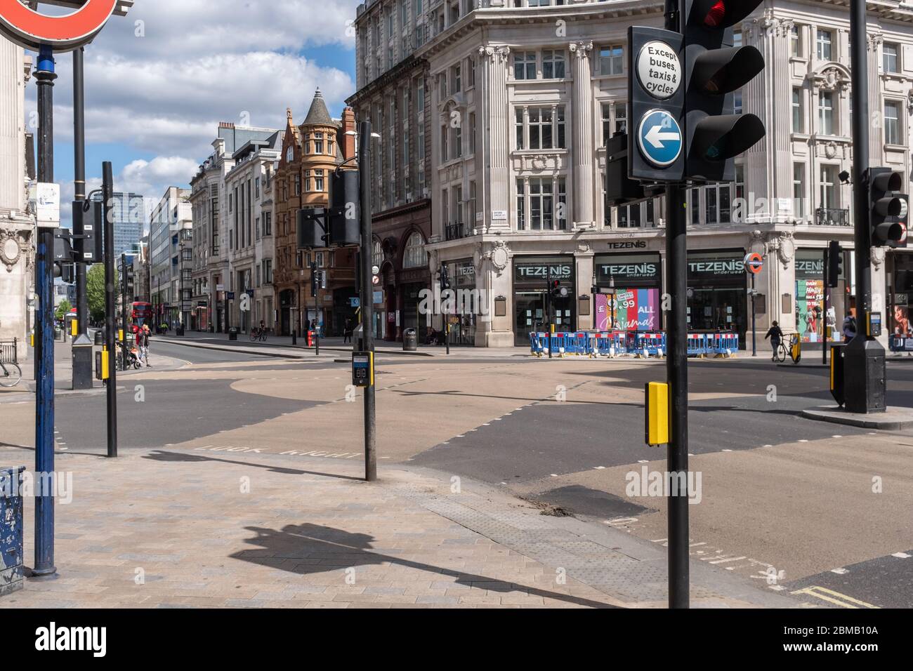 Oxford Circus - abbandonata durante la fase di blocco Covid-19 Foto Stock