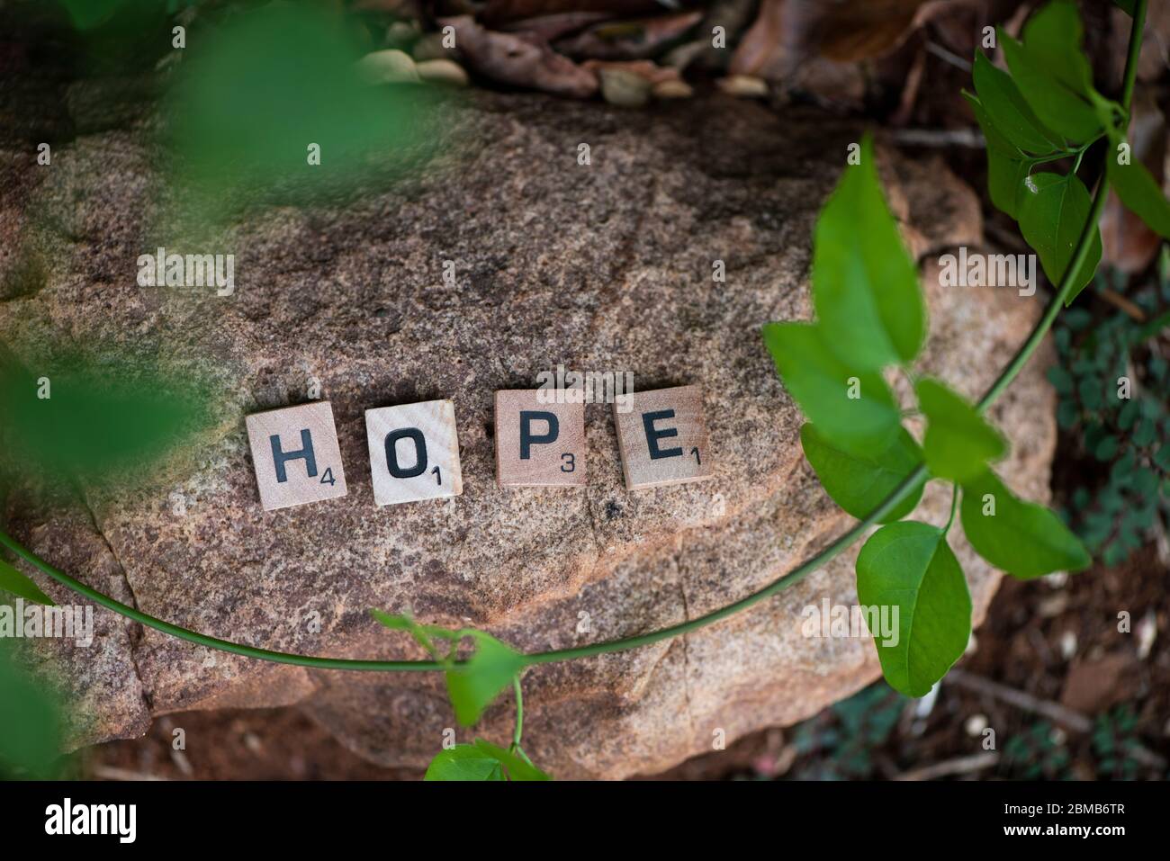 La speranza è scritta in stampatello Foto Stock