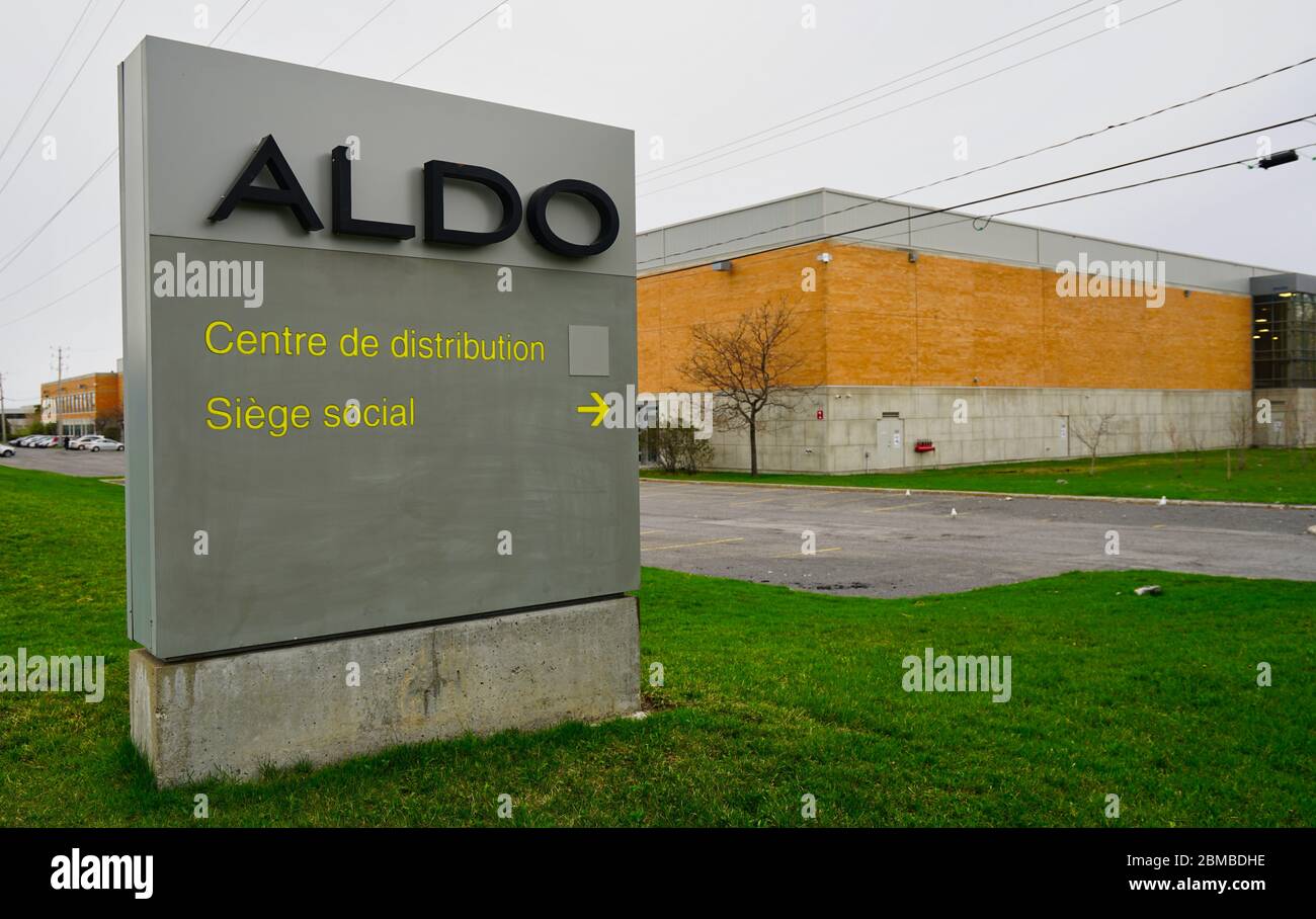Montreal, Quebec, Canada, 8 maggio 2020. Rivenditore di calzature giganti sede centrale di ALDO a Montreal.Credit:Mario Beauregard/Alamy News Foto Stock
