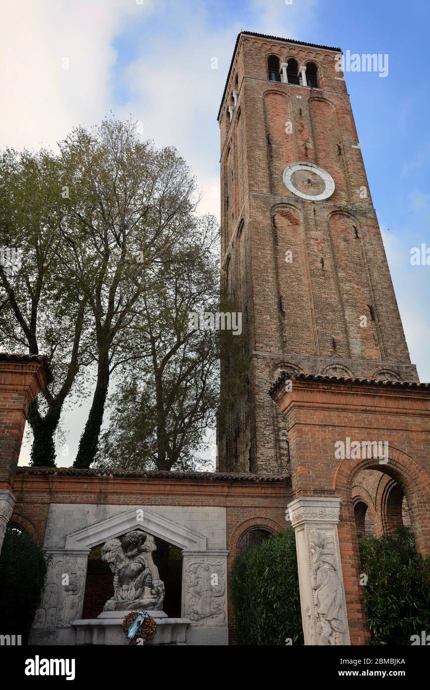 Il campanile (campanile) della chiesa di Santa Maria e San Donato, Murano Foto Stock