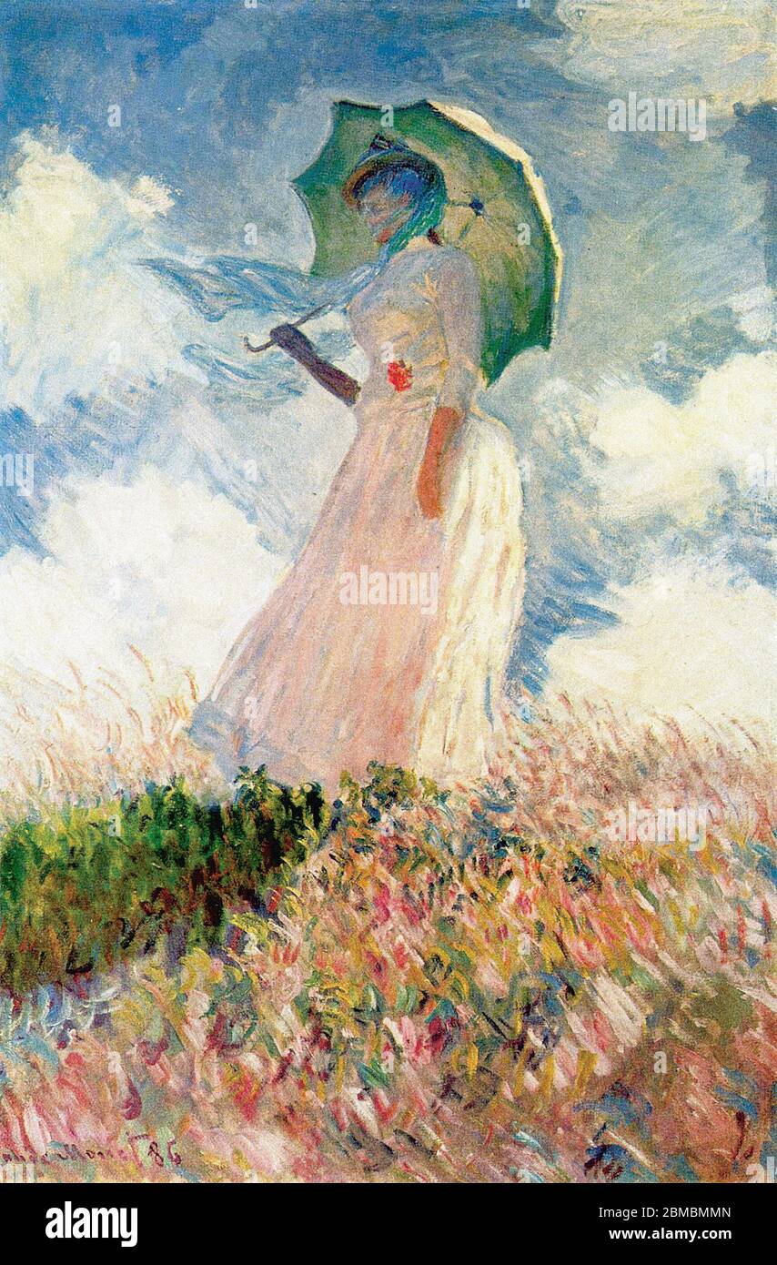 Donna con un parasolo (variante) di Claude Monet, 1886. Museo d Orsay a Parigi Foto Stock
