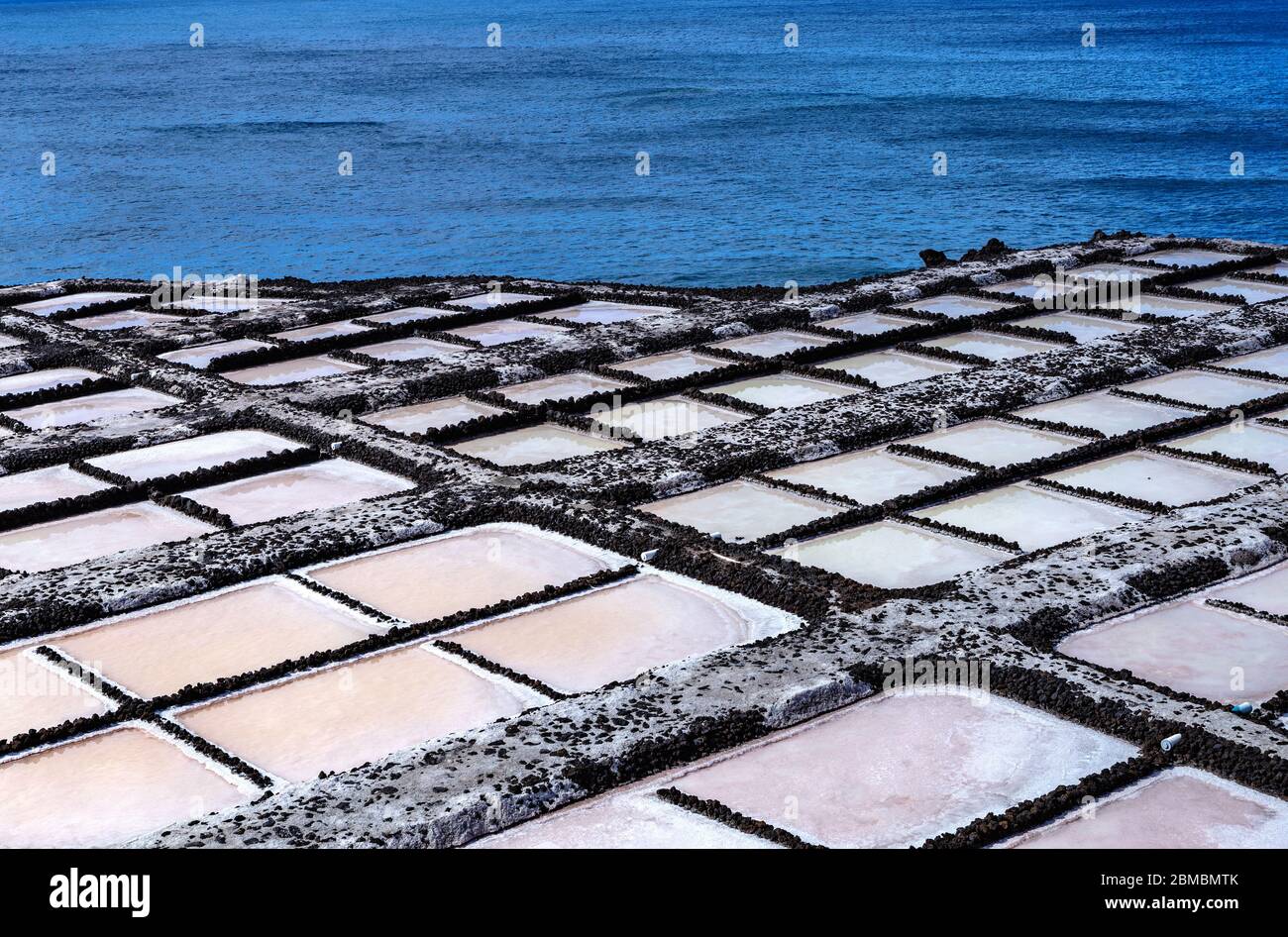 Salinas Marinas de Fuencaliente, la Palma, Isole Canarie, Spagna, Europa. Foto Stock