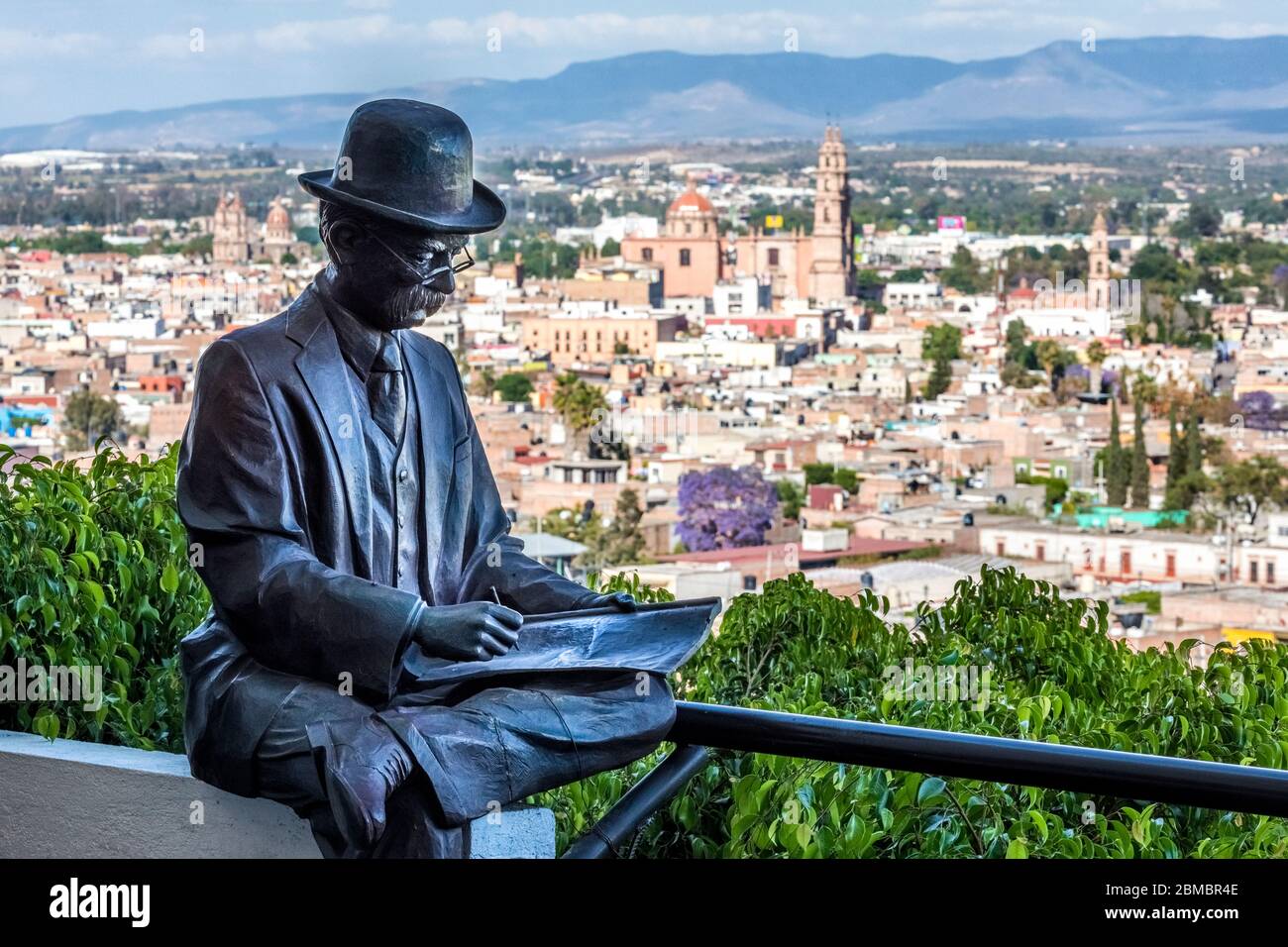Una scultura di Luis Long di Carlos Terres a Terrescalli a Lagos de Moreno, Jalisco, Messico. Foto Stock