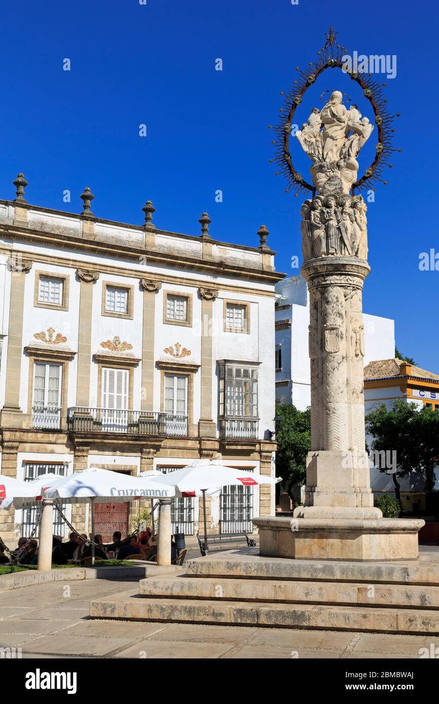 Plaza de Asuncion, Jerez de la Frontera, Andalusia, Spagna, Europa Foto Stock